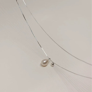 Double Layer Snake Bone Chain Freshwater Pearl Necklace AAA Grade Round Geometric Design Everyday Wear Clavicle Chain - Product Image 3