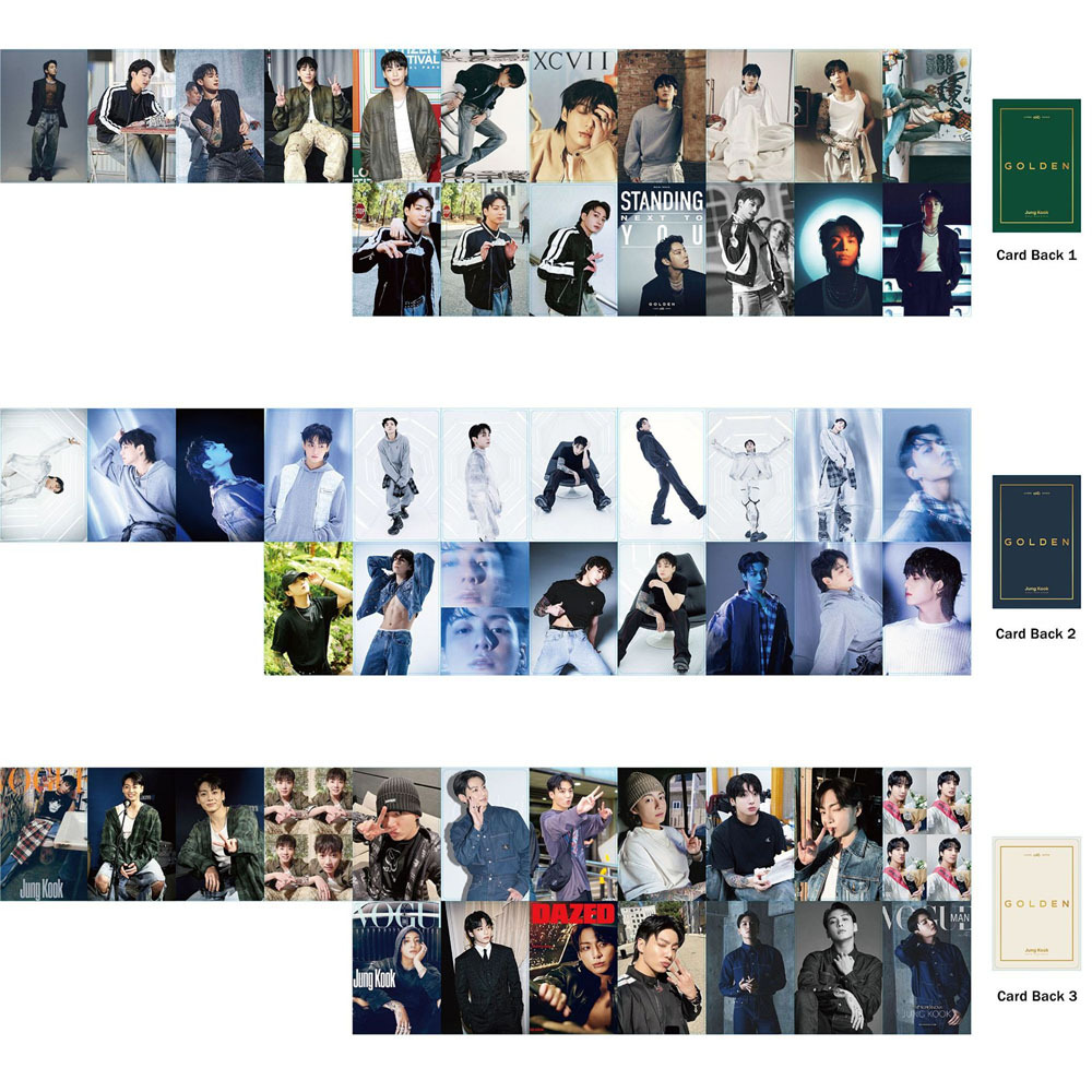 55 Pcs KPOP Jung Kook Solo Album GOLDEN Lomo Cards - Eco-Friendly