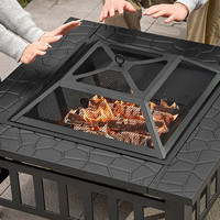 Barbecues et foyers d'extérieur carrés, tables de cuisson au charbon de bois pour le thé, grilles de barbecue, tables de cuisson, chauffage intérieur, grilles de barbecue