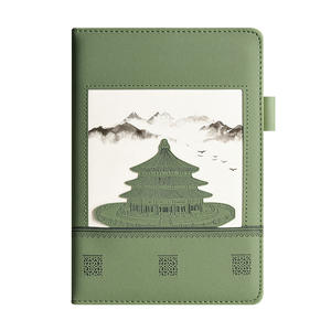 Carnet créatif de style chinois en similicuir, motif <span class=keywords><strong>paysage</strong></span> chinois, personnalisé, A5, épais, pour affaires, bureau, cadeau - Product Image 1