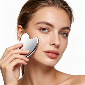 Stainless Steel Heart Shaped Gua Sha Board For Facial Firming And Lifting Massage Face Neck Care Tool - Product Image 3