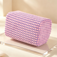 Grande trousse de maquillage, pochette de voyage pour cosmétiques, organiseur de toilette à fermeture éclair, logo personnalisé disponible pour femmes