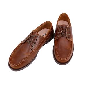 Mocassins en <span class=keywords><strong>cuir</strong></span> de cheval pour hommes, chaussures en dentelle décontractées, mocassins <span class=keywords><strong>bateau</strong></span>, vente en gros, usine chinoise - Product Image 2