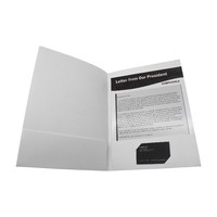 Porte-documents de présentation pour la recherche académique de qualité supérieure, en papier avec impression UV, avec emplacement intégré pour cartes de visite, pour conférences