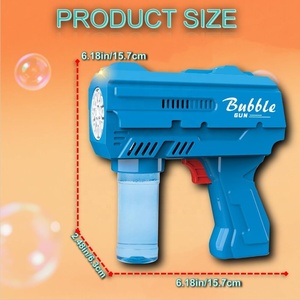 Logotipo <span class=keywords><strong>gratis</strong></span> Venta al por mayor de soplador de burbujas eléctrico Juguetes al aire libre Niños Burbuja de juguete Pistola de burbujas de plástico con luz para los niños - Product Image 4