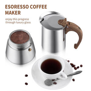 <span class=keywords><strong>Cafetière</strong></span> <span class=keywords><strong>italienne</strong></span> de haute qualité 6 <span class=keywords><strong>tasses</strong></span> classique Moka Pot en acier inoxydable Moka Pot cuisinière expresso Maker cuisinière - Product Image 5