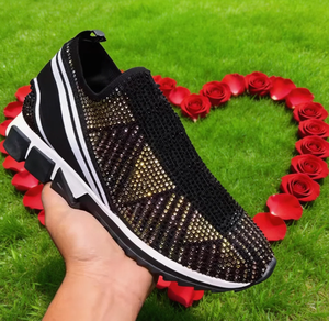 Fashion Brand Canvas Sneakers Mesh Lining Breathable Genuine Leather Upper Anti-Slip <b>Function</b> Luxurious Designer Running <b>Shoes</b> - Product Image 3