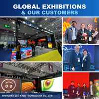 Pantalla LED para Interiores y Exteriores P2.6 P3 P4.81 de 500x500 mm, Pantalla LED Gigante Curva para Escenarios, Alquiler de Telón de Fondo