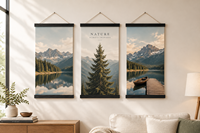 Cadre magnétique pour affiche Ywlake, support mural en bois, tailles 18x12 et 18x24, noir, 1 paquet