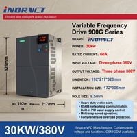 Variateur de fréquence triphasé AC 380V 30KW à contrôle vectoriel pour compresseur et contrôleur de vitesse de moteur