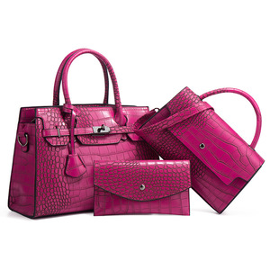 Ensemble de sacs tendance 2026 nouvelle collection automne-hiver motif croco, sac à main et sac bandoulière grande capacité, lot de 3 pièces mère-enfant - Product Image 5