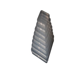 Transparent Plastic Storage Boxes Square Pp With Lid For Jewelry Parts And Accessories 45x45x18 To 95x95x29 - Product Image 2