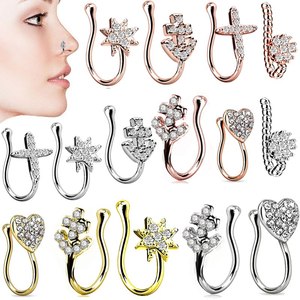 2025 Anello per Naso/Septum Magnetico Personalizzato in Acciaio Inossidabile, Senza Piercing, con Clip Pendente, Finto, Carino, per Naso o Narice, <span class=keywords><strong>Gioielli</strong></span> - Product Image 2