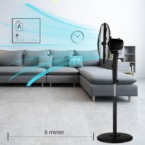 Ventil ador Oscilante Stand ventilator 90 ° Auto oszillation 45 ° Neigung 25-35 ㎡ Abdeckung Gewichtete Basis Verdickte Stange Kein Schütteln/Kippen - Product Image 5