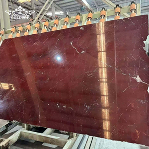 Dalles polies en quartzite rouge bordeaux Goldtop, pierre naturelle, pour comptoirs modernes écologiques, dessus de vanité et îlots de cuisine - Product Image 1