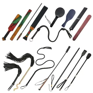 Leather Handmade Spanking Paddle 5 Pcs Set Best Flogger Whip Adult Love  Punish