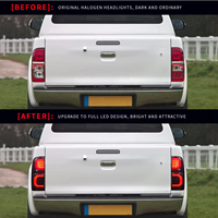 Luces Traseras LED Rojas/Ahumadas YBJ Nuevas para Hilux Vigo 2012-2014, Estilo Lujoso, 100% Probadas