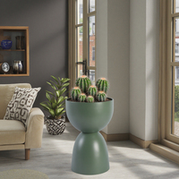 Pots de fleurs en métal en forme de champignon, style moderne, pour balcon, intérieur, revêtement poudré, jardin, salon