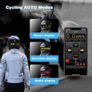 사이클링 헬멧 후미등 자전거 오토바이 RGB 스마트 맞춤형 앱 편집 제어 안전 스크린 LED 헬멧 디스플레이 - Product Image 3