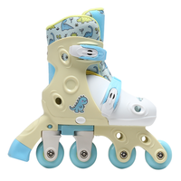 Patins à roulettes 2-en-1 écologiques et ajustables avec coque en PVC détachable et maille pour enfants sportifs en salle de sport