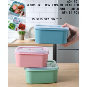 CASAMAX WL AD-1901 Contenitore per Alimenti in Plastica con Coperchio Capacità 1.2L Classico Elegante Origine Cina - Product Image 3