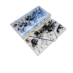 Extensions de cils synthétiques Super Noir 16D de haute qualité, faits à la main, volume intense, 0.07 0.05, plateau 15mm, éventail DIY, beauté personnalisée - Product Image 5