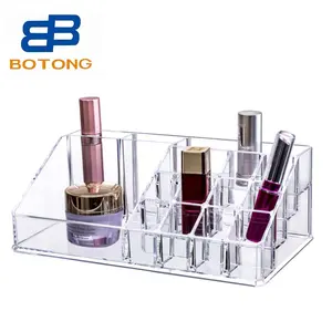 16 Compartments Makeup Organizer Acrylic Cosmetic Organizer Desktop Vanity Case Jewelry Storage Box Perfume Lash Lipstick Holder