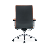 Chaises en cuir véritable Chaise de bureau tournante Chaise de direction marron