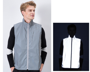 カスタムハイビスプレーンブラックリフレクティブウィンドブレーカーリフレクターコートジャケットアパレル、メッシュクロス付きアウトドアサイクリングセーフティスポーツ用 - Product Image 6