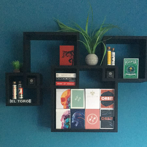 Espositore decorativo montante in legno mensole a parete per bagno, Home Office, soggiorno - Product Image 6