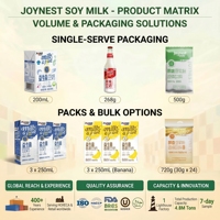 Boissons lactées de soja personnalisées OEM en bouteilles de 268g, délicieuses boissons au lait de soja, logo personnalisé, vente en gros à prix abordable