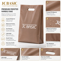 Bolsa de Compras de Plástico Impresa Personalizada, Bolsa con Asa Troquelada de EVA Esmerilada con Logotipo para Tiendas Minoristas de Ropa de Moda