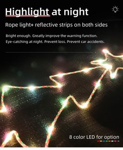 Vendita calda luce su vestiti per cani albero di natale ricamato su imbracatura per cani per camminare di notte - Product Image 4