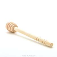NEWELL - Palito para Miel de Madera Maciza de Loto de 6 Pulgadas (15 cm) con Diseño Único y Logotipo Personalizado, Ecológico, para Miel y Jarabe, Utensilio de Cocina