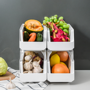 Étagère de <span class=keywords><strong>rangement</strong></span> empilable pour fruits <span class=keywords><strong>et</strong></span> légumes de la <span class=keywords><strong>cuisine</strong></span> Type de tiroir Grande ouverture Panier de <span class=keywords><strong>rangement</strong></span> divers - Product Image 3