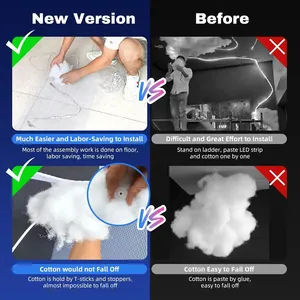 RGB Thunder Cloud Lamp Led DIY Creative Cloud <b>Lights</b> Strip Gaming Room <b>Wall</b> <b>Light</b> Bar Atmosphere Party Festival Decor <b>Lights</b> - Product Image 5