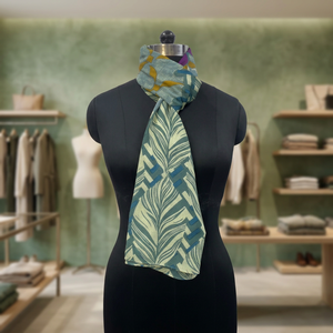 Pañuelo de Algodón Ligero y Transpirable con Estampado Tropical, Reversible, para Uso Diario de Mujeres, Accesorio para Todas las Temporadas - Product Image 2