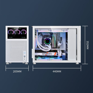 Lovingcool <span class=keywords><strong>Transparent</strong></span> Verre Trempé Conception LCD Écran D'affichage Ordinateur De Jeu MATX <span class=keywords><strong>PC</strong></span> Cas avec ARGB Refroidisseur Ventilateur pour <span class=keywords><strong>Gamer</strong></span> - Product Image 6