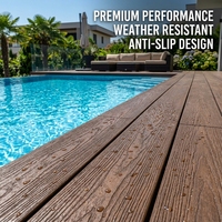 Protection contre les intempéries, terrasse en WPC texturé 3D, planches composites d'extérieur commerciales