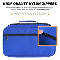 Sac de rangement portable en tissu Oxford pour marqueurs d'artiste, avec fermeture éclair et poignée supérieure, pour stylos de croquis et de coloriage