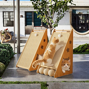 Nuovo <span class=keywords><strong>Tiragraffi</strong></span> <span class=keywords><strong>per</strong></span> <span class=keywords><strong>Gatti</strong></span> in Legno di Grande Dimensione, Design Moderno, Giocattolo Interattivo Durevole, Confezione in Cartone <span class=keywords><strong>per</strong></span> Uso Interno ed Esterno - Product Image 3