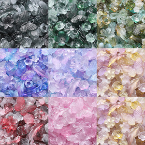 Acrylic Frosted Mixed Shape <b>Beads</b> 20g Pack For Jewelry Making DIY Accessories - Product Image 1