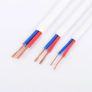 0.5mm 0.75mm 1.5mm 2.5mm Double core and sheath copper electrical wire with PVC insulation jacket for light switch wiring