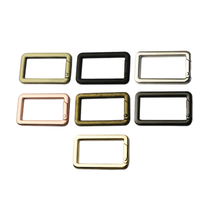 38mm Inner 1.5in Square Zinc Alloy Webbing <b>Hook</b> Rectangular Snap Spring Luggage Handbag Hardware Carabiner - Product Image 1