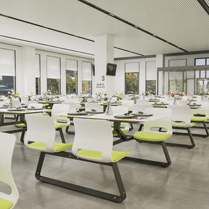 Juego de <span class=keywords><strong>sillas</strong></span> de mesa de comedor de cantina escolar moderna, muebles de <span class=keywords><strong>restaurante</strong></span> de metal para escuelas e instituciones - Product Image 4