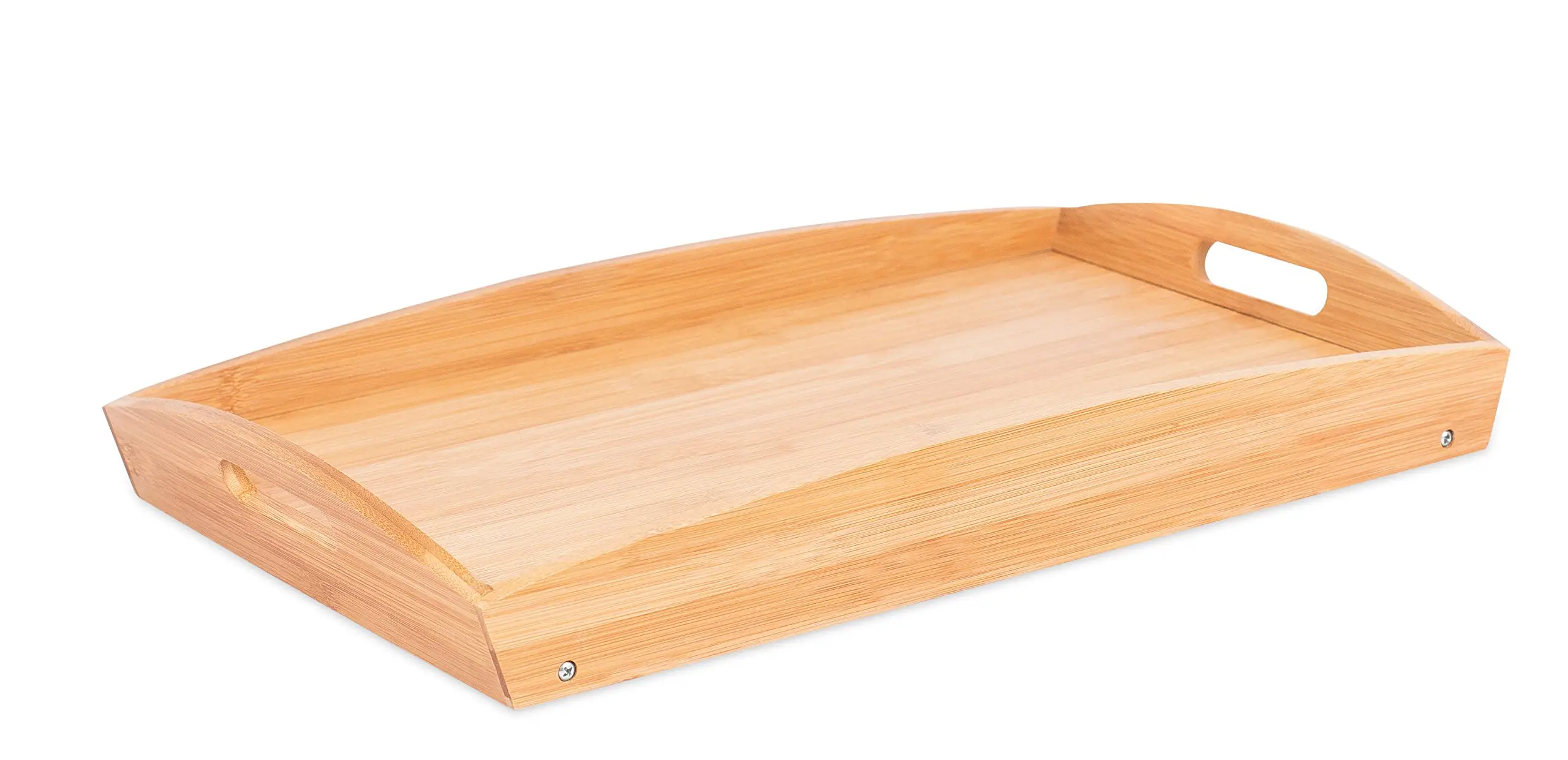 Jaju — plateau de lit en bambou, plateau de service pour le petit déjeuner avec pieds pliants, pour la maison