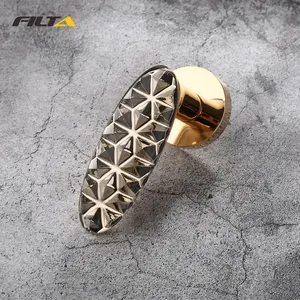 2024 New Crystal Solid Brass Door Handle Design Door Handle Lock For Interior Doors