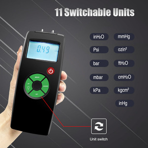 Manómetro Medidor de Presión Diferencial Digital Portátil de Alta Presión para <span class=keywords><strong>Aire</strong></span> <span class=keywords><strong>Acondicionado</strong></span> - Product Image 4
