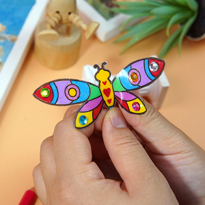 Kit de création de libellules attrape-soleil DIY pour enfants – Marqueurs acryliques pour <span class=keywords><strong>dessin</strong></span> et loisirs créatifs – Décoration de fenêtre et cadeaux - Product Image 4