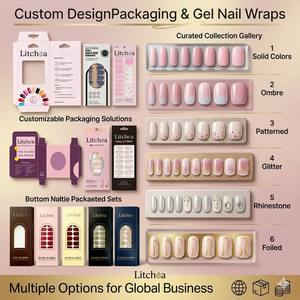 <span class=keywords><strong>Uñas</strong></span> de Gel Semicuradas con Acentos de Diamantes de Imitación de Lujo para un Look de Fiesta de Bodas - Product Image 5